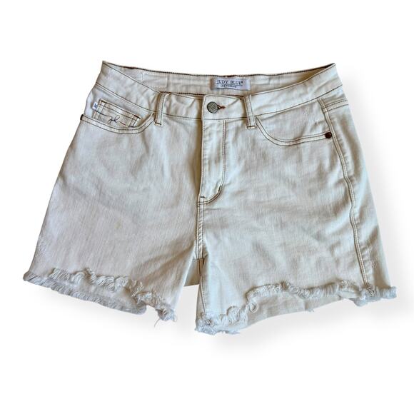 Judy Blue Pants - Judy Blue Adventureland Off White Denim Shorts Women's Large